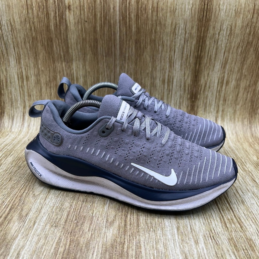 Nike ReactX Infinity Run 4 Women's Size 8.5 Grey Navy Flyknit Shoes FJ1222-009